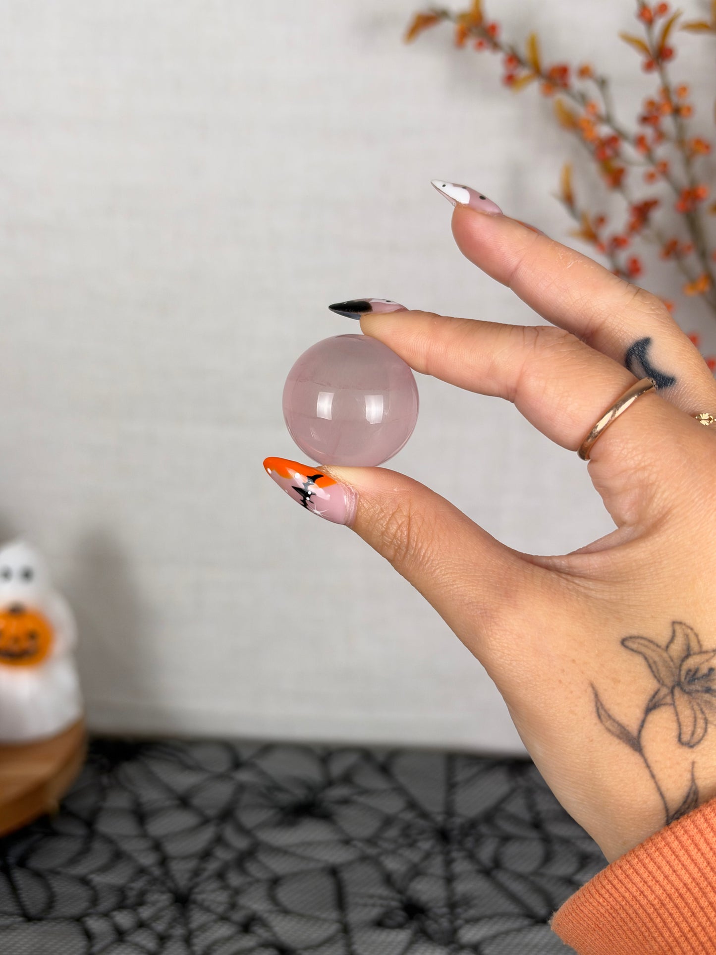 *Extra Juicy Mini Star Rose Quartz Sphere (10K)