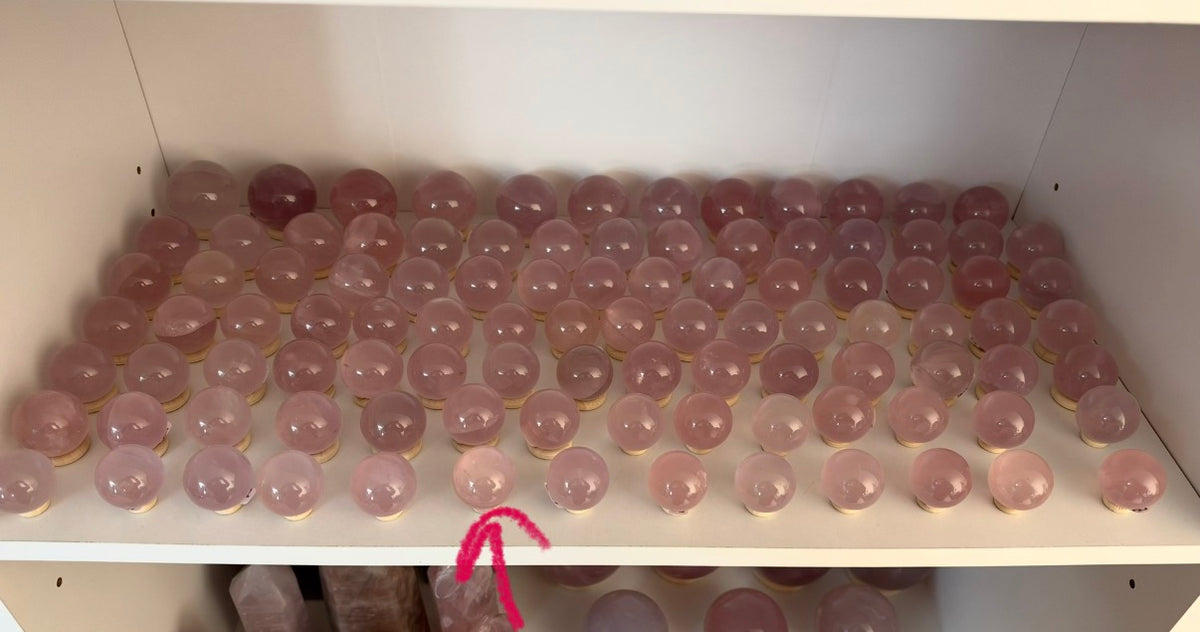 *Extra Extra Juicy Mini Star Rose Quartz Sphere (10i)