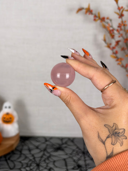 *Extra Extra Juicy Mini Star Rose Quartz Sphere (10i)