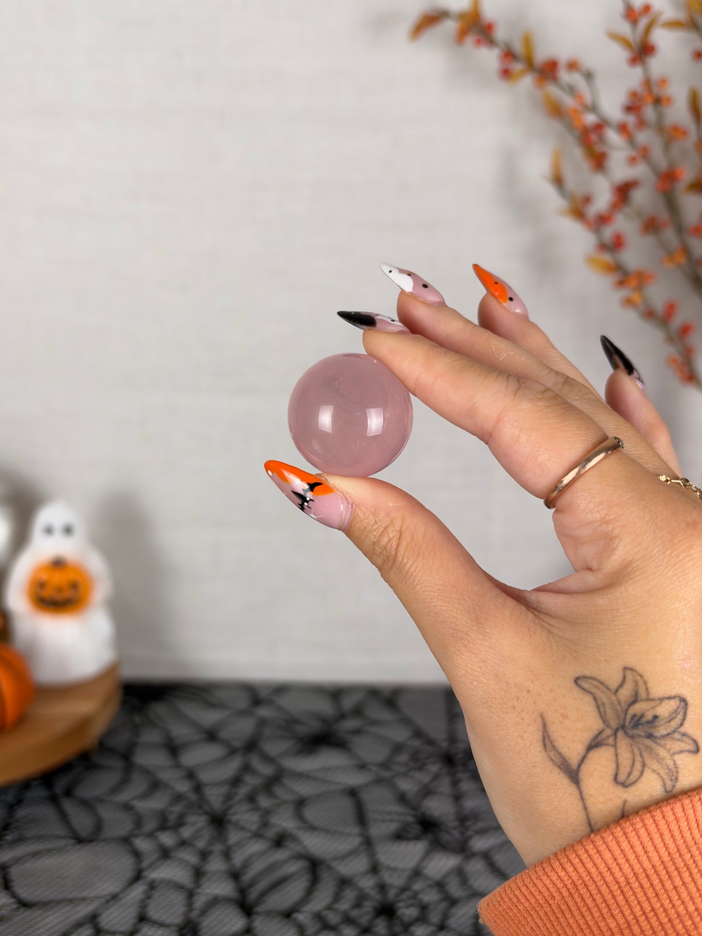 *Extra Juicy Mini Star Rose Quartz Sphere (8E)