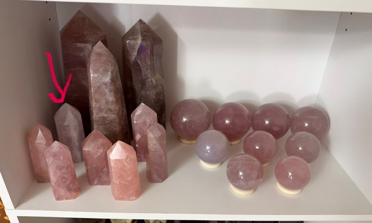 Lavender Rose Quartz Tower (58L)