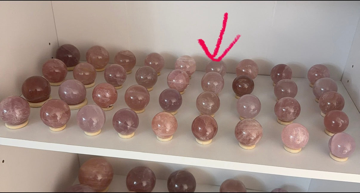 *Star Rose Quartz Sphere (15)