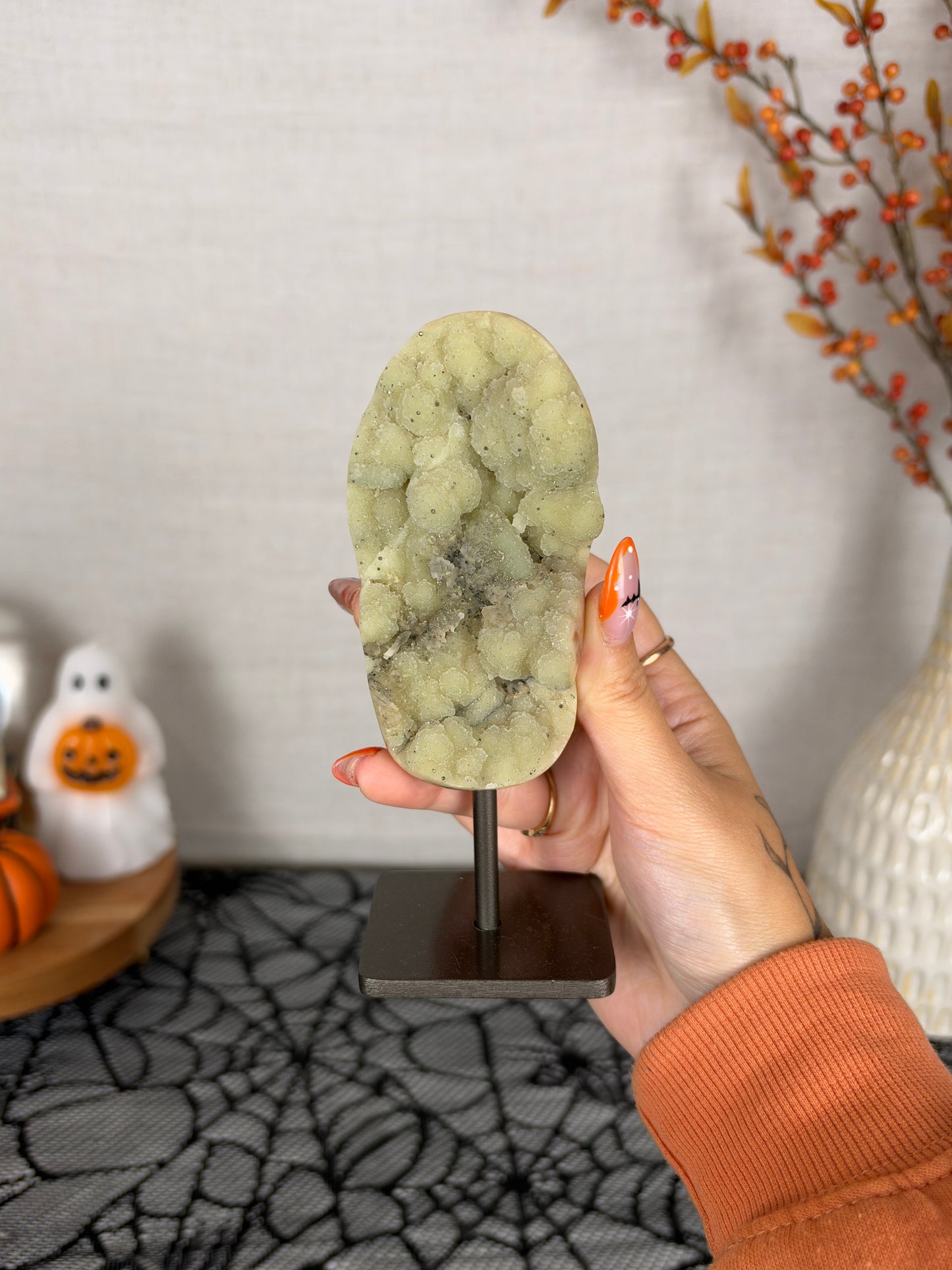 Green Druzy Jasper with Pyrite (56x)