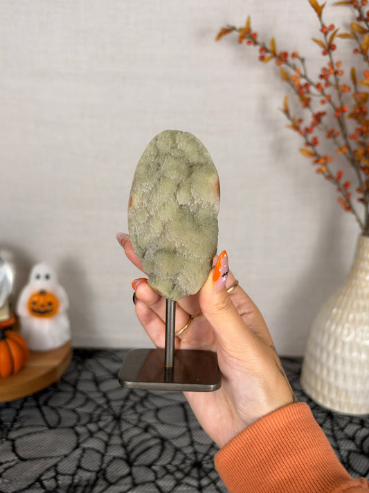 Green Druzy Jasper with Pyrite (48)