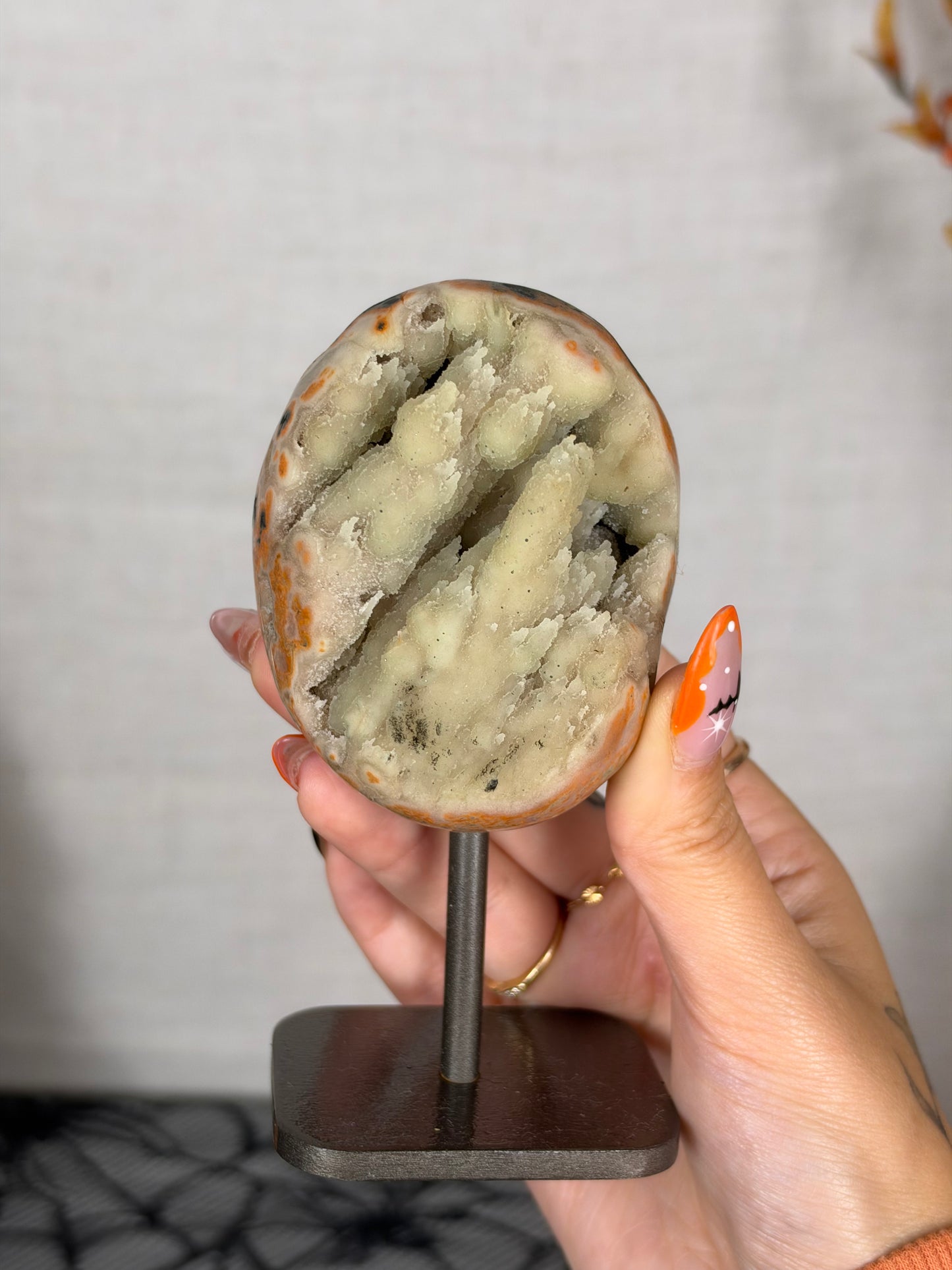 Green Druzy Jasper with Pyrite (48z)