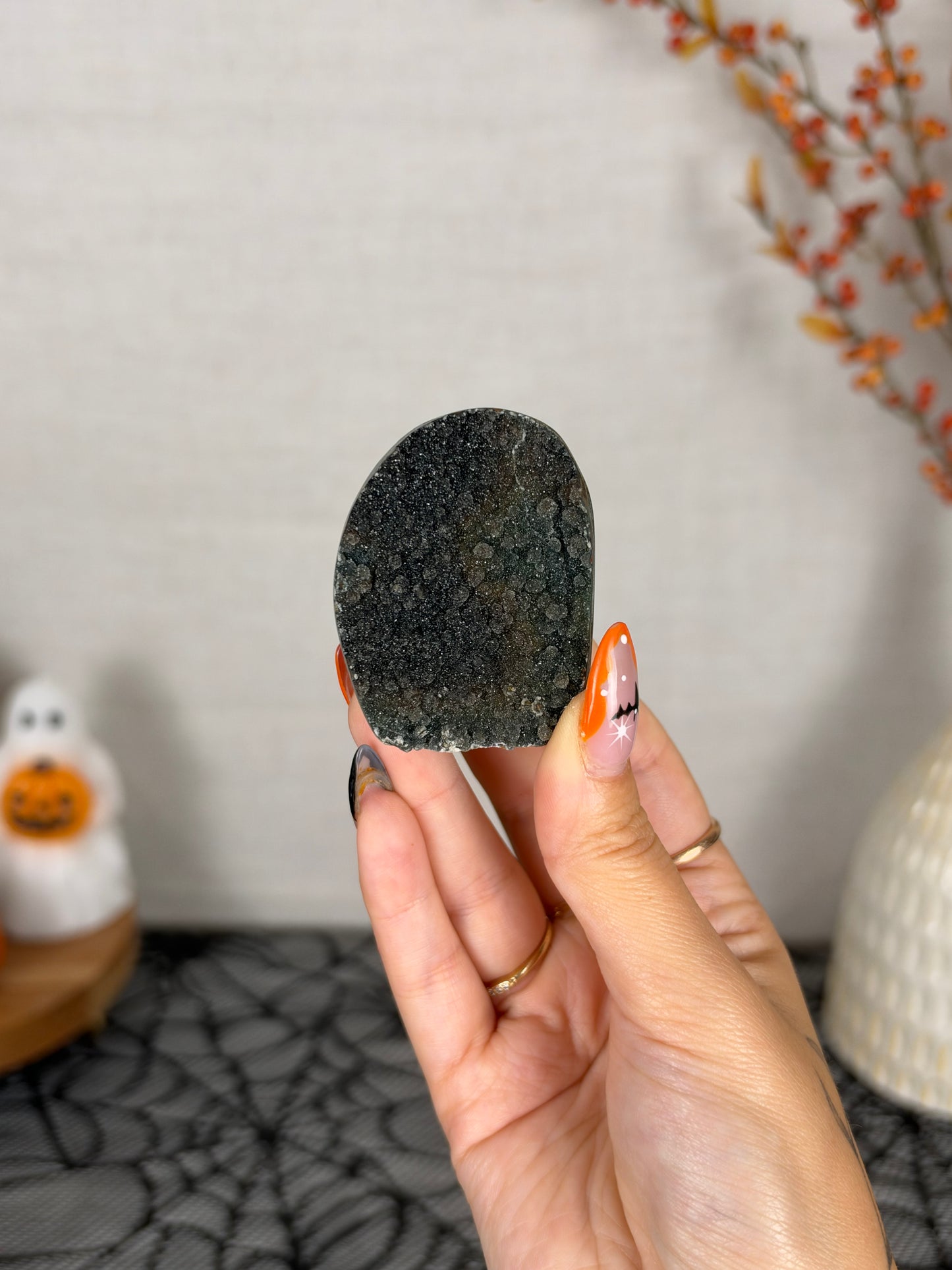 Black/Brown/Green Mini Galaxy Amethyst Cutbase (10b)