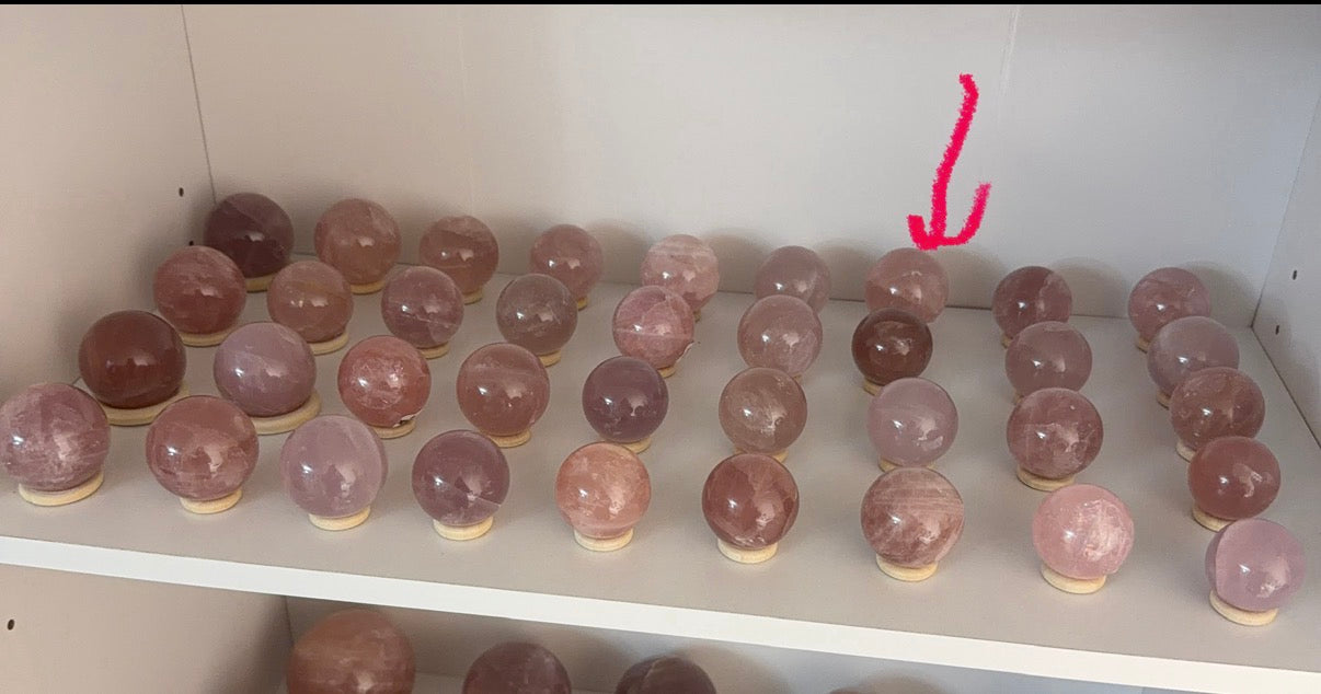 *Star Rose Quartz Sphere (18W)