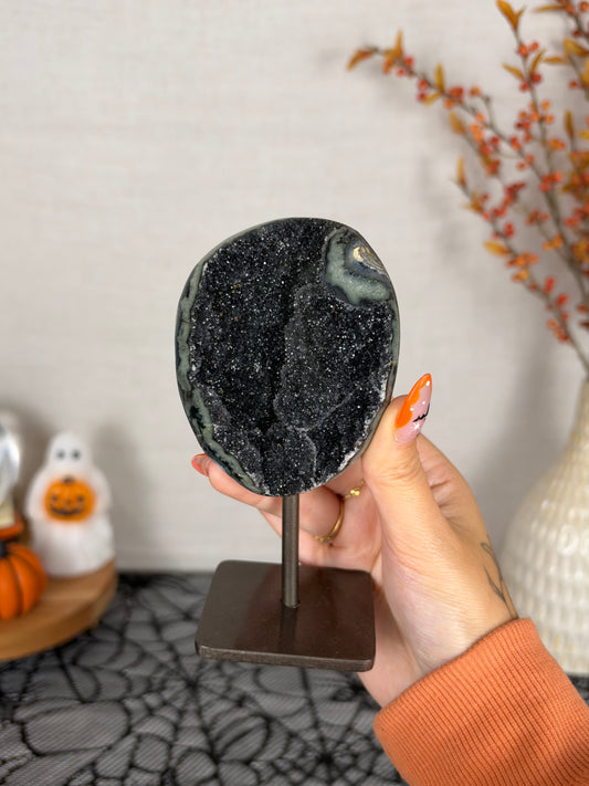 Black Galaxy Amethyst on Stand (58C)