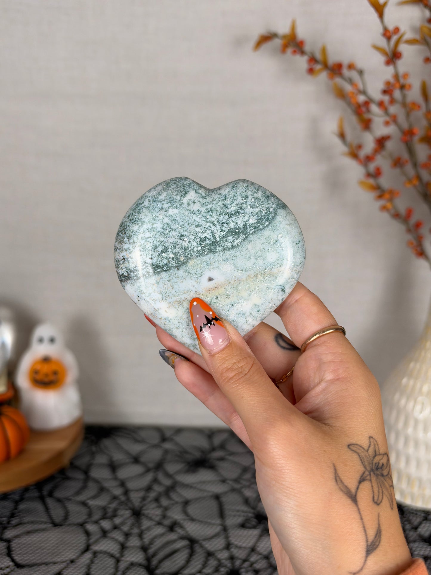 Pastel Sea Jasper Heart (25H)