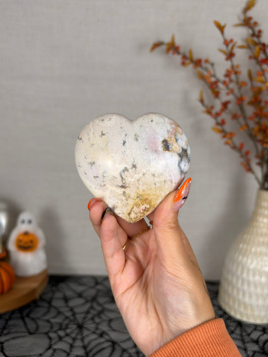 Pastel Sea Jasper Heart (32P)