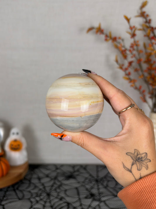 Pastel Zebra Jasper Sphere 70mm (54S)