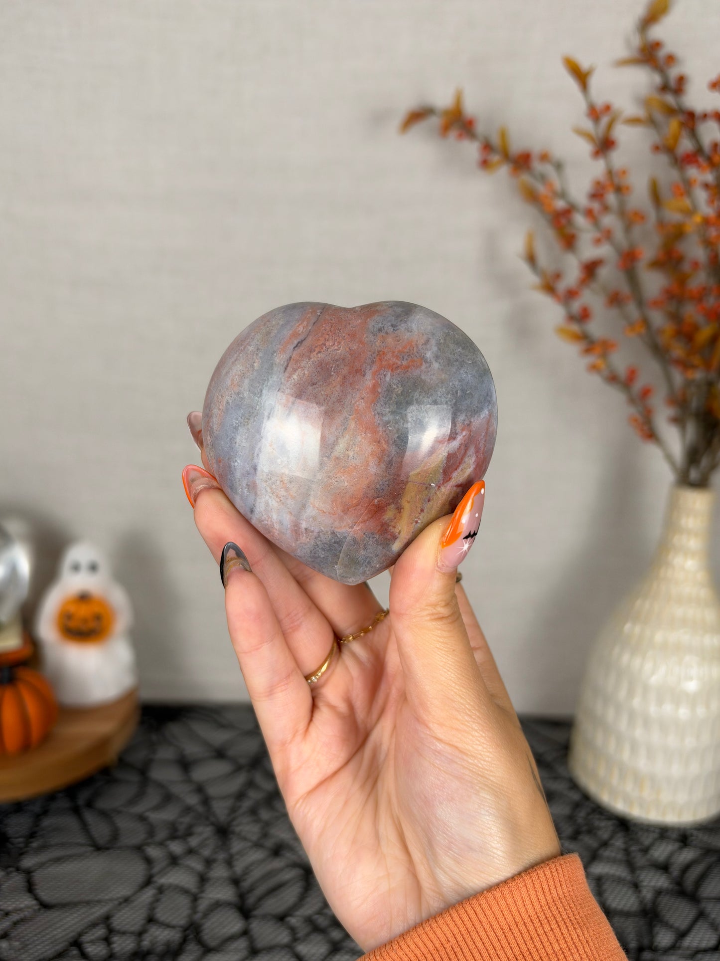 Pastel Sea Jasper Heart (35L)