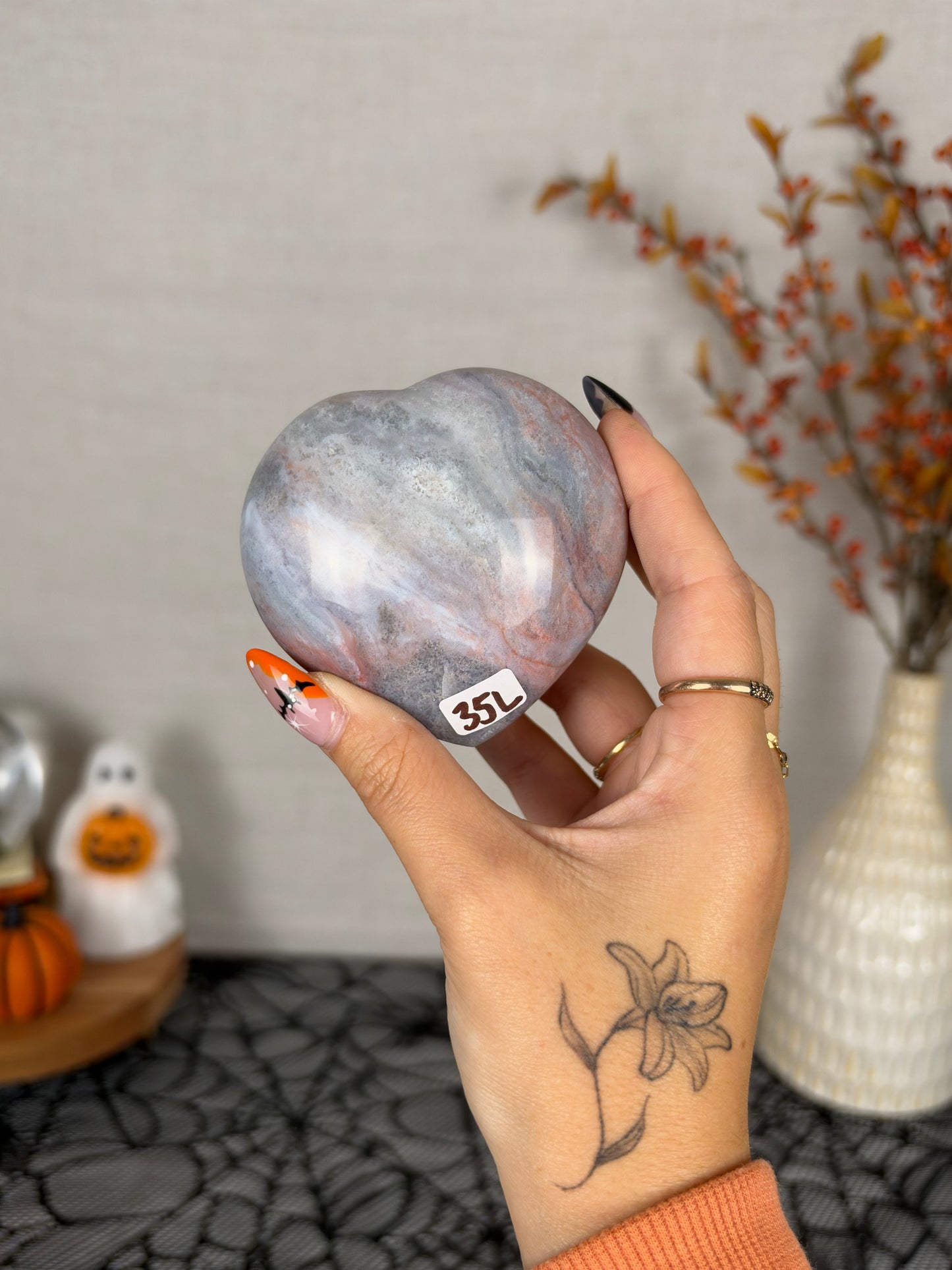 Pastel Sea Jasper Heart (35L)