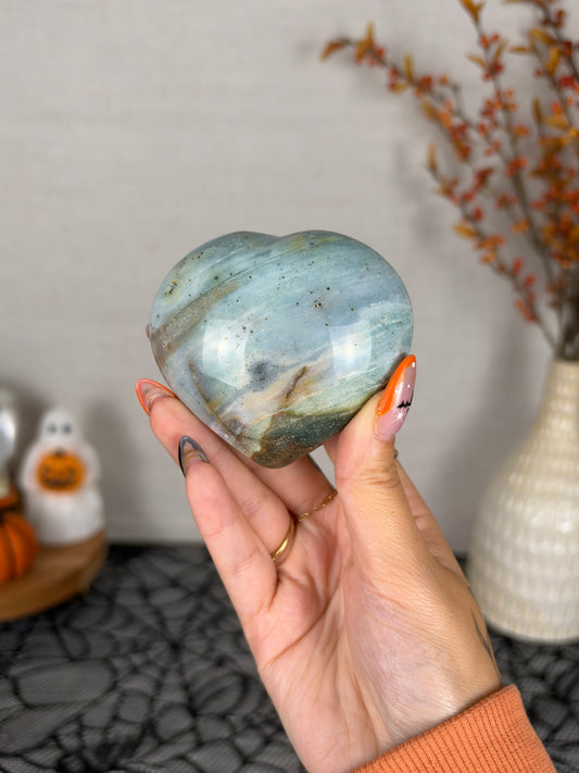 Pastel Sea Jasper Heart (30S)