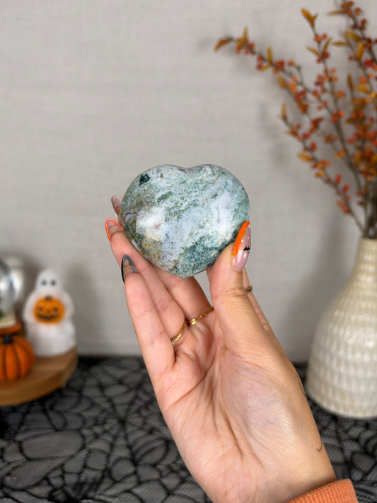 Pastel Sea Jasper Heart (14x)