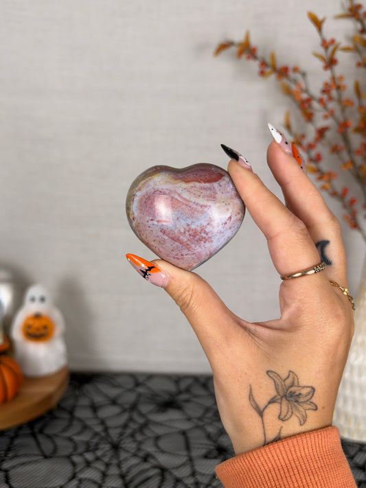 Pastel Sea Jasper Heart (14H)
