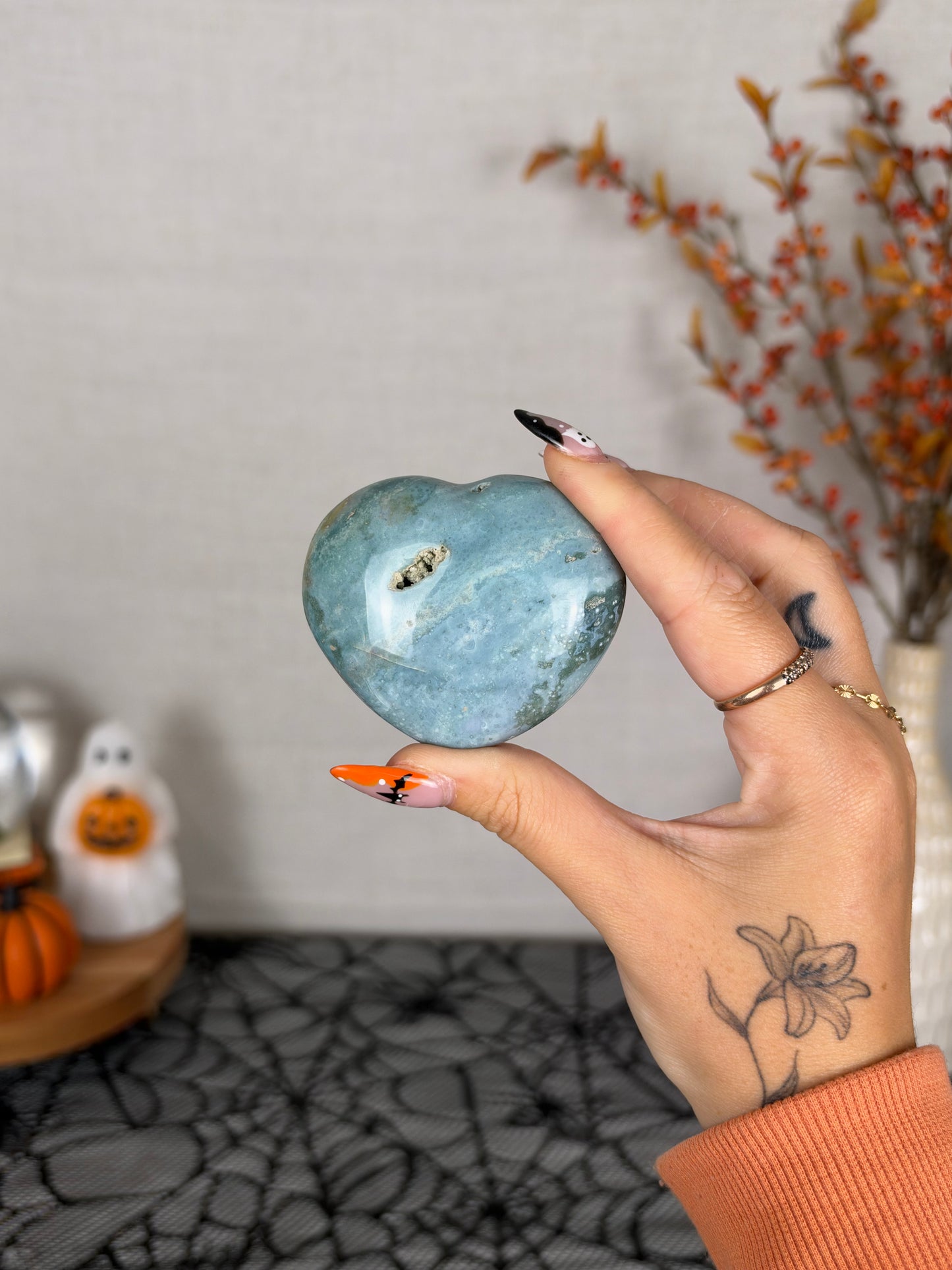 Pastel Sea Jasper Heart (16X)