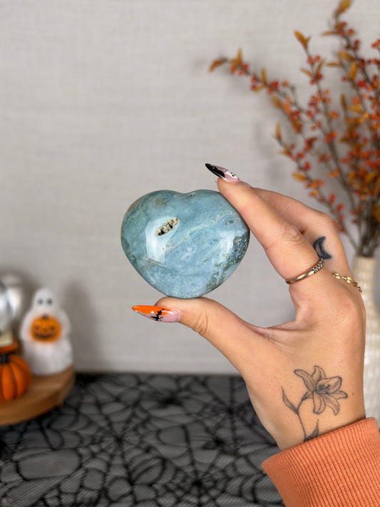 Pastel Sea Jasper Heart (16X)
