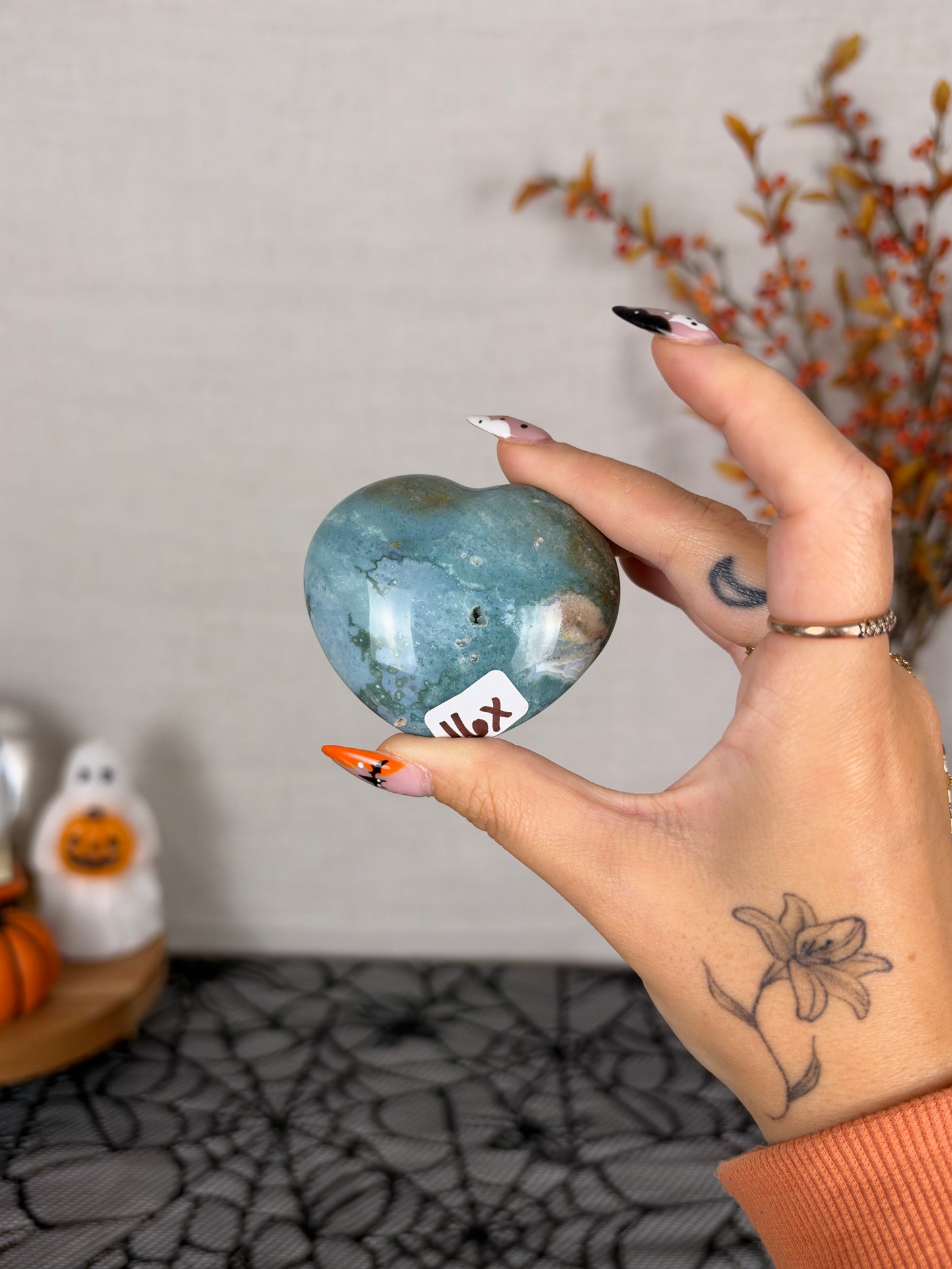 Pastel Sea Jasper Heart (16X)