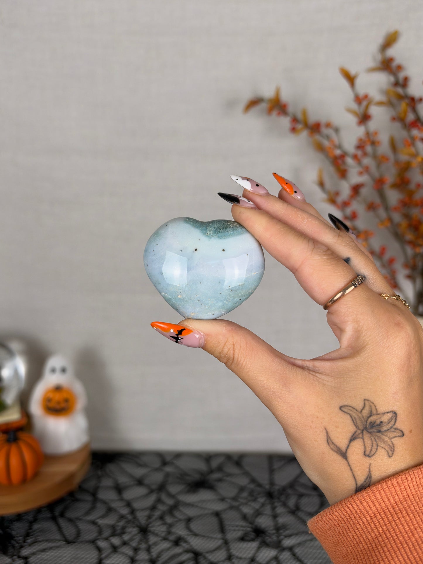 Pastel Sea Jasper Heart (10C)
