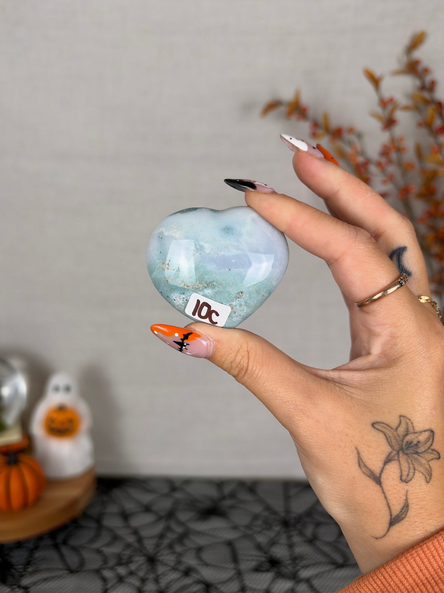 Pastel Sea Jasper Heart (10C)
