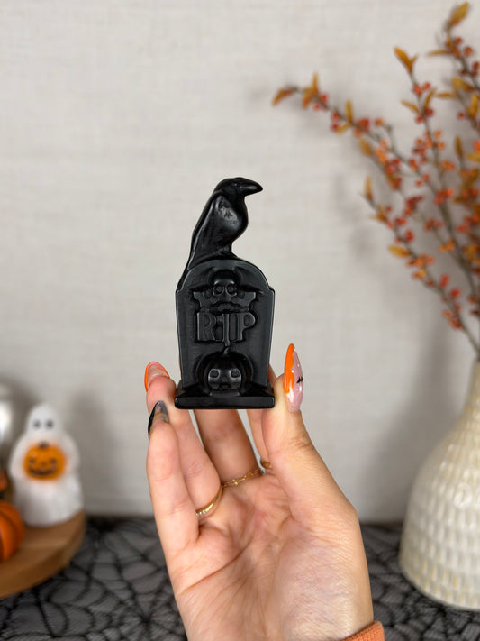 Intuitively Chosen Obsidian Gravestone (18)
