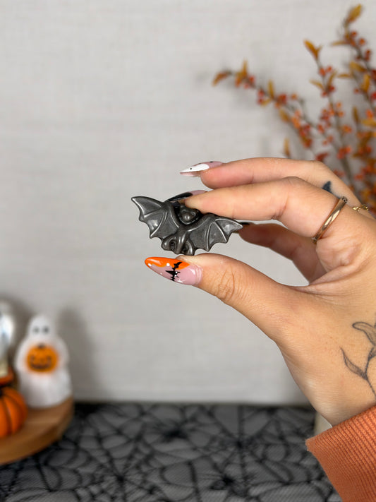 Intuitively Chosen Silver Sheen Obsidian Bat (8)