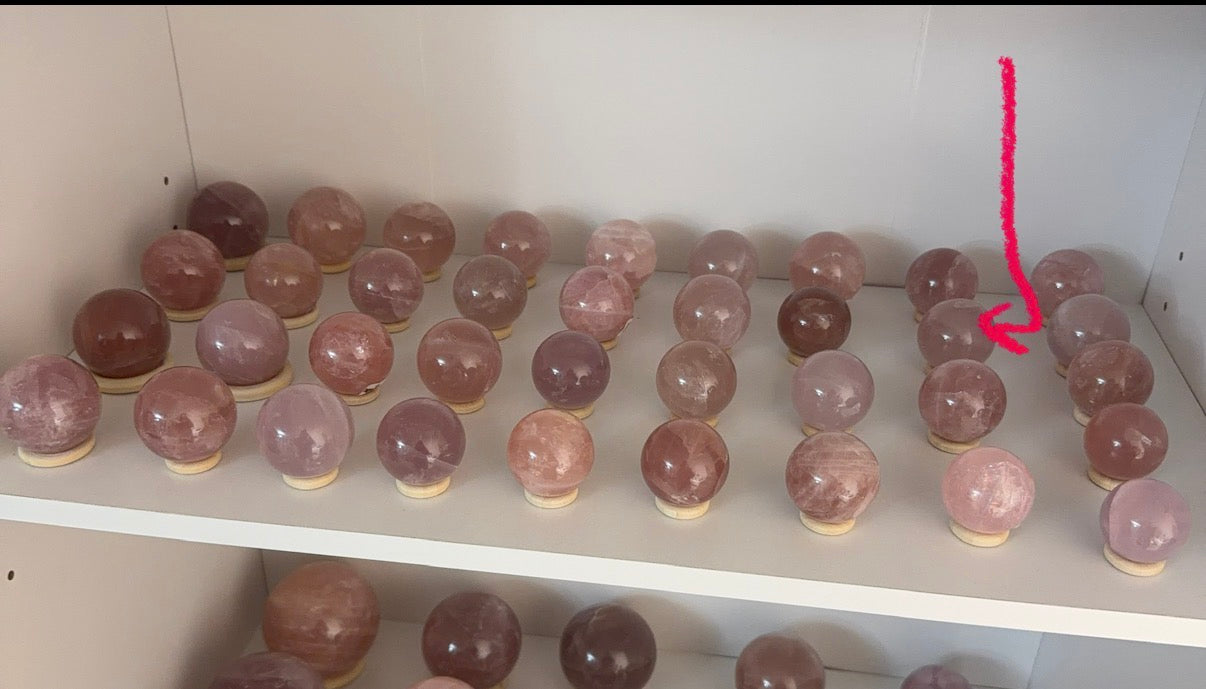 *Star Rainbow Rose Quartz Sphere (12T)