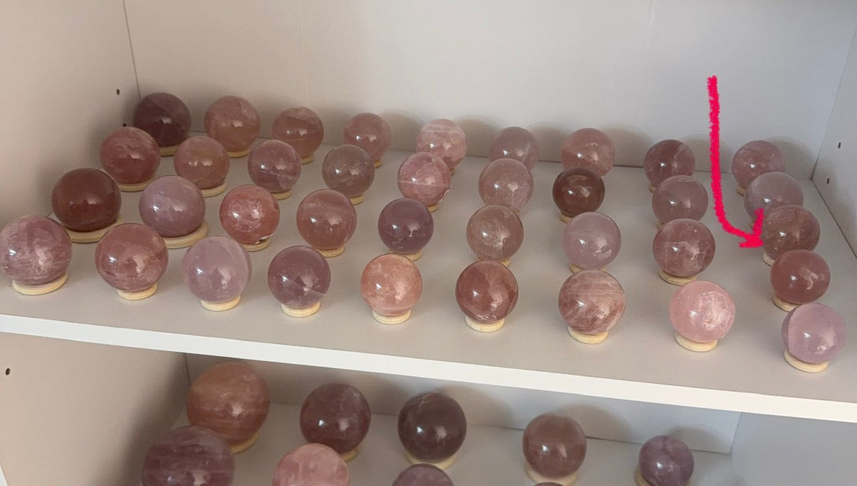 *Star Juicy Strawberry Rose Quartz Sphere (14Q)