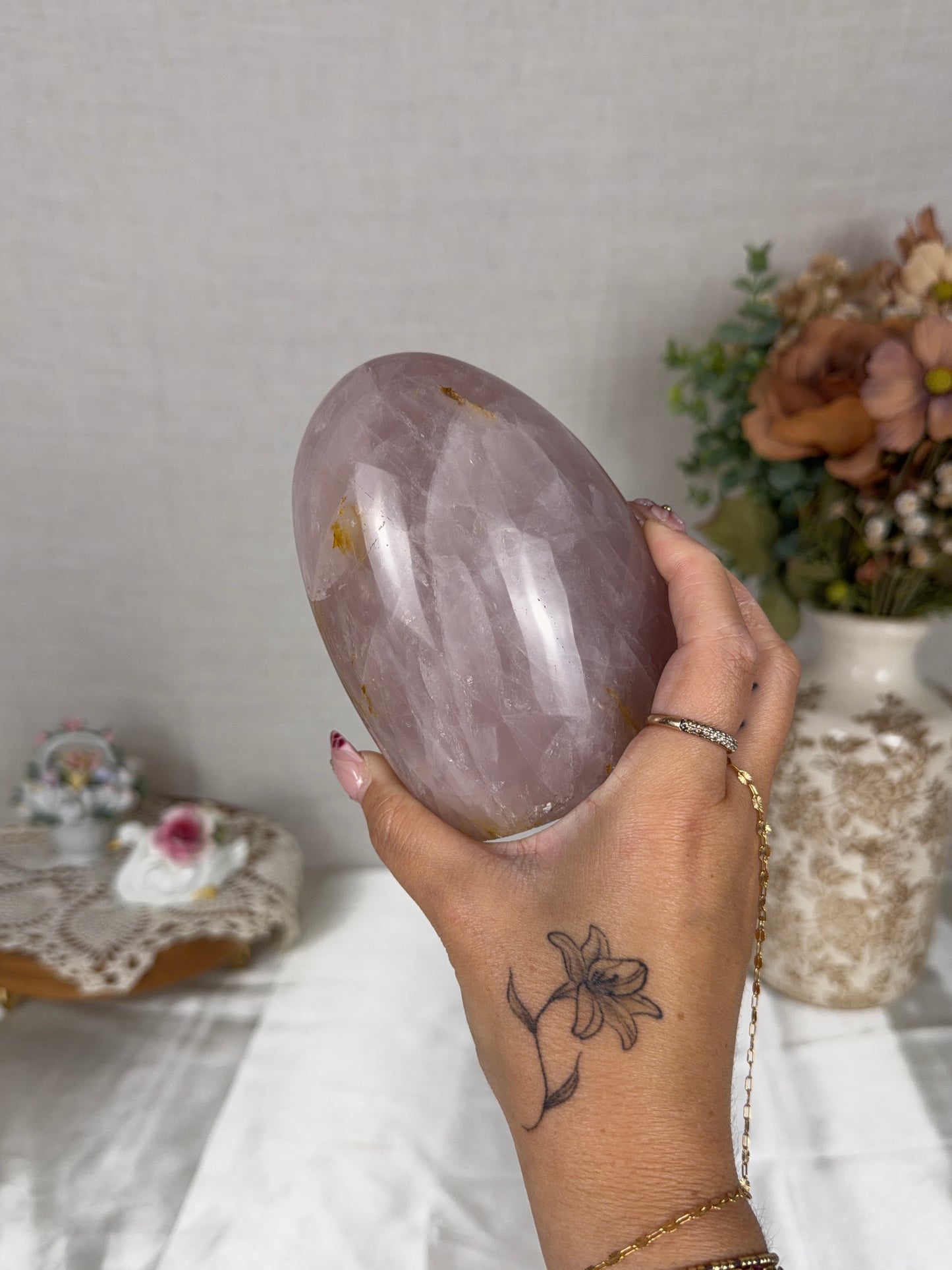 Flashy Lavender Pink Rose Quartz Freeform (98)
