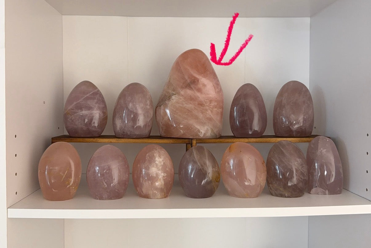 *XL Star Bubblegum Pink Rose Quartz Freeform (322)