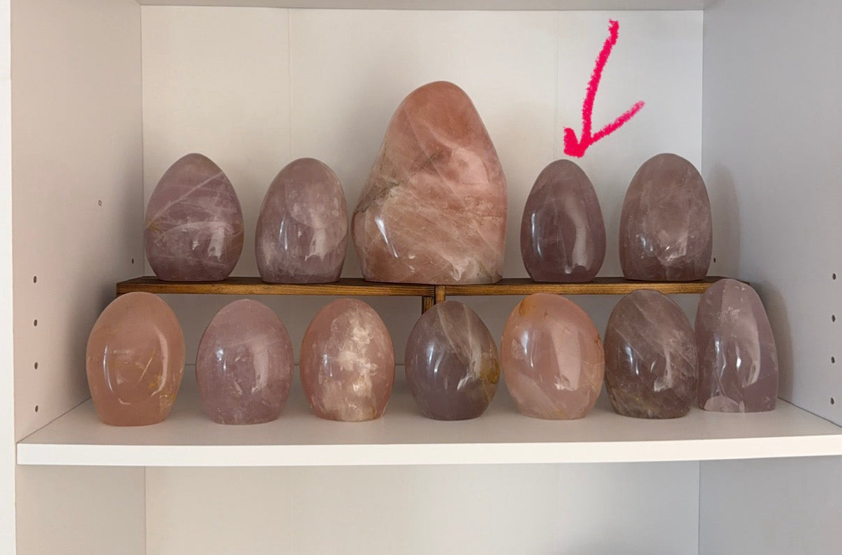 Flashy Purple Mauve Rose Quartz Freeform (52B)