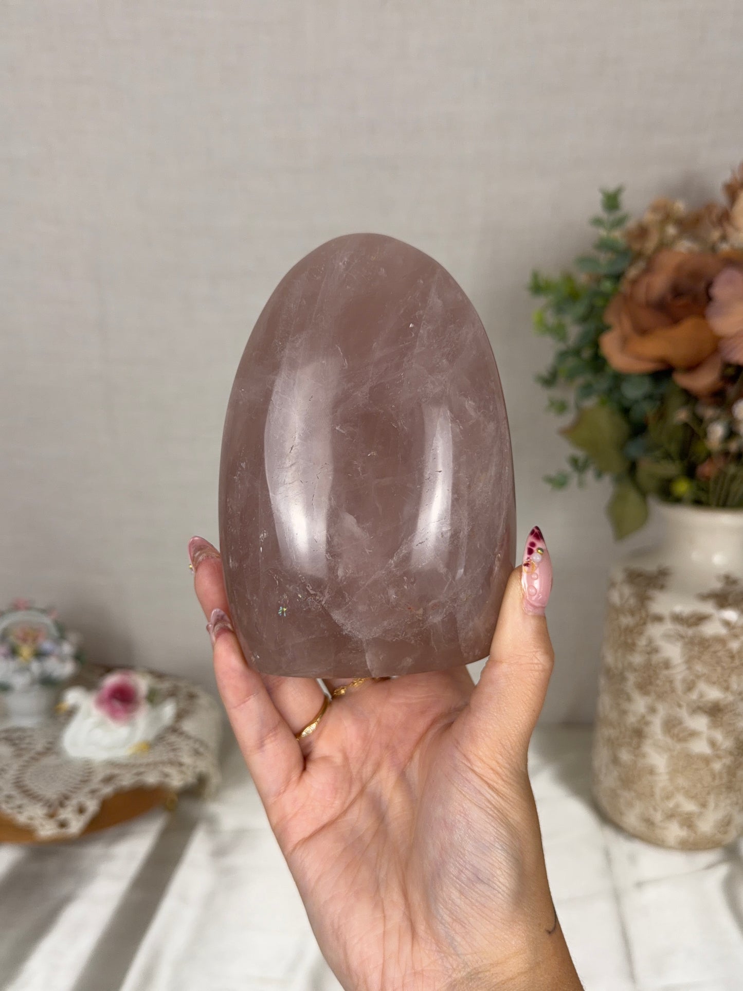 *Star Smoky Mauve Rose Quartz Freeform (94)