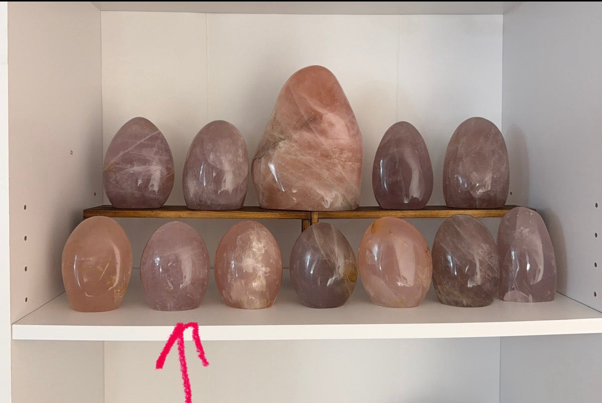 *Star Smoky Pink Rose Quartz Freeform (60)