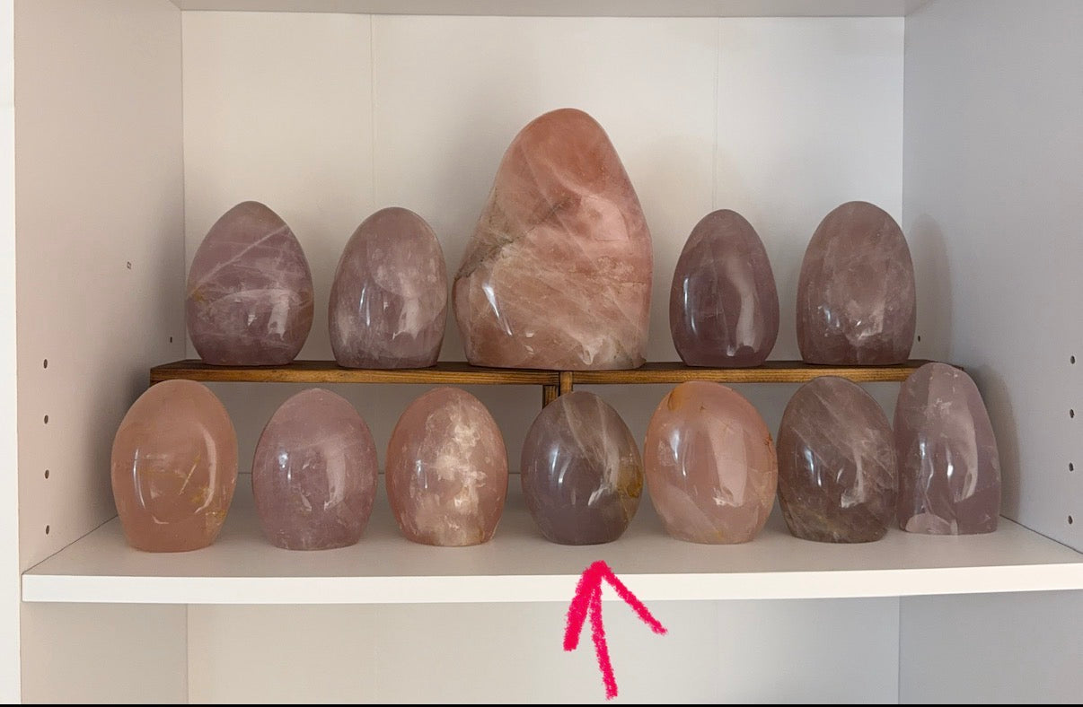 Two-Toned Golden Lavender Mauve Rose Quartz Freeform (55C)
