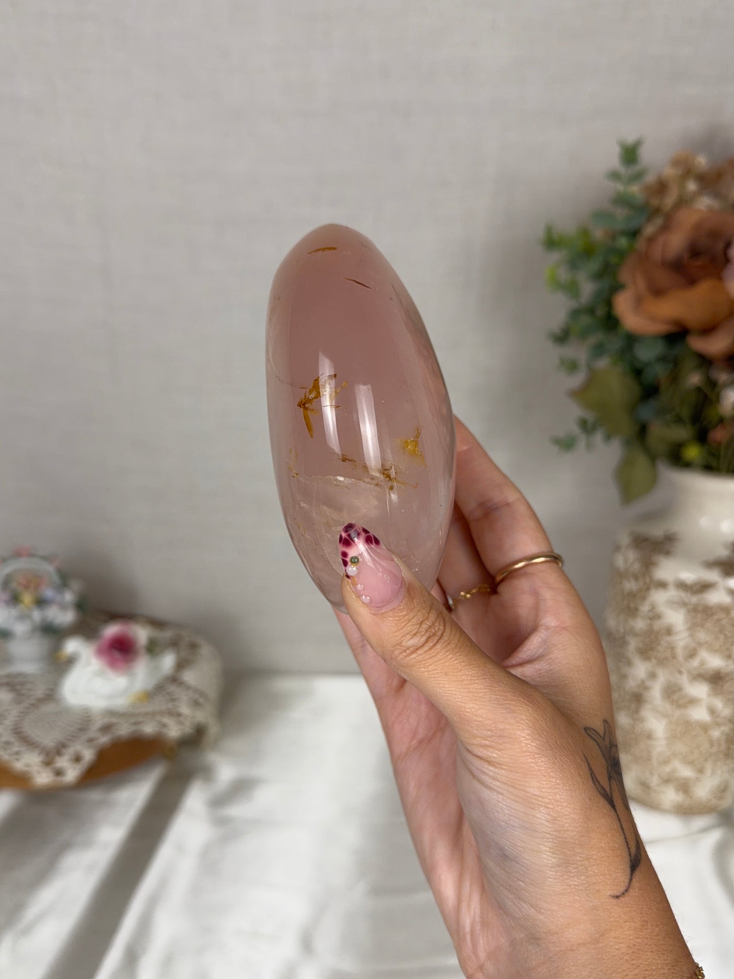 *Star Pink Peach Rose Quartz Freeform (64)