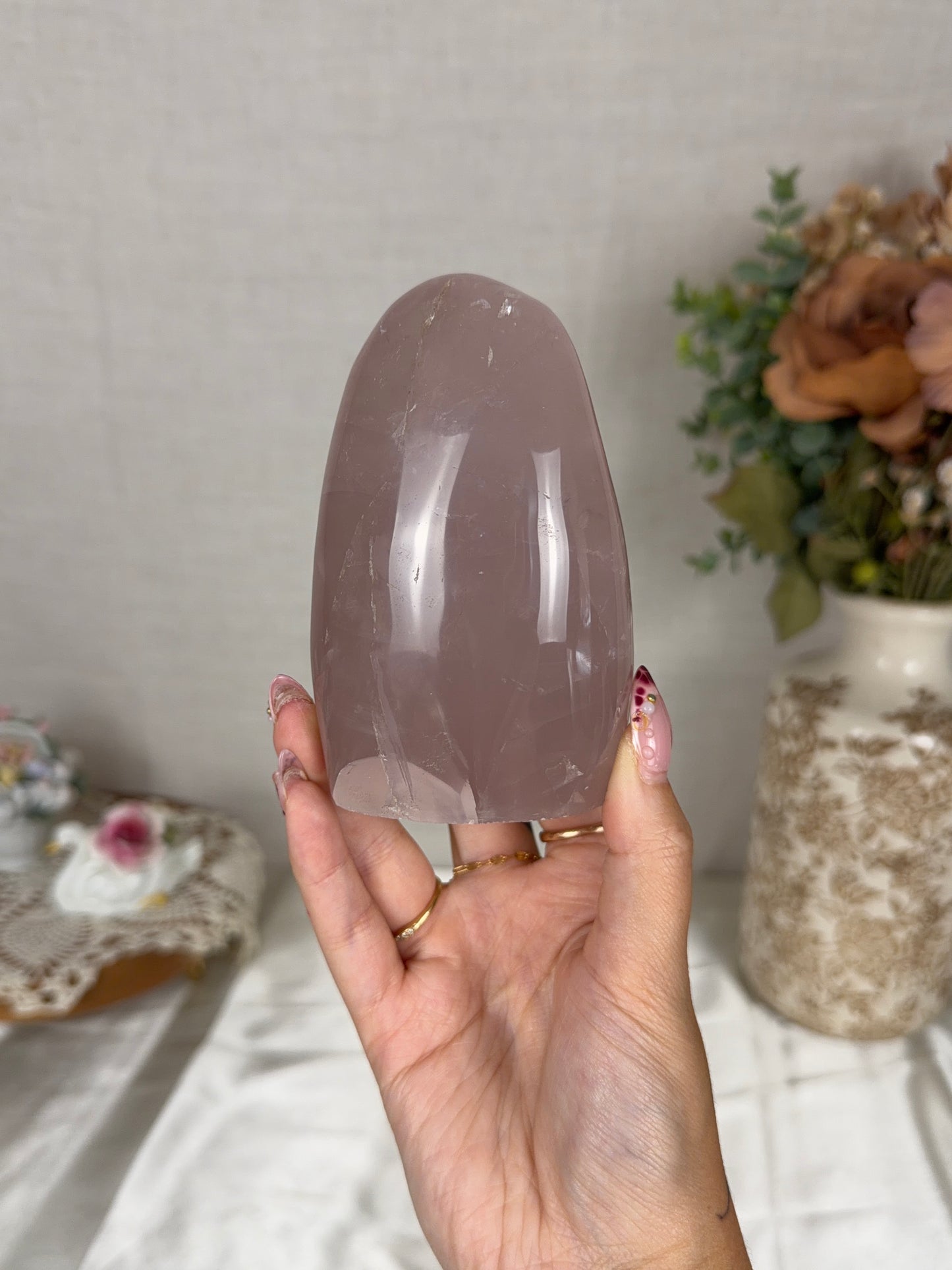 *Star Smoky Lavender Rose Quartz Freeform (55)