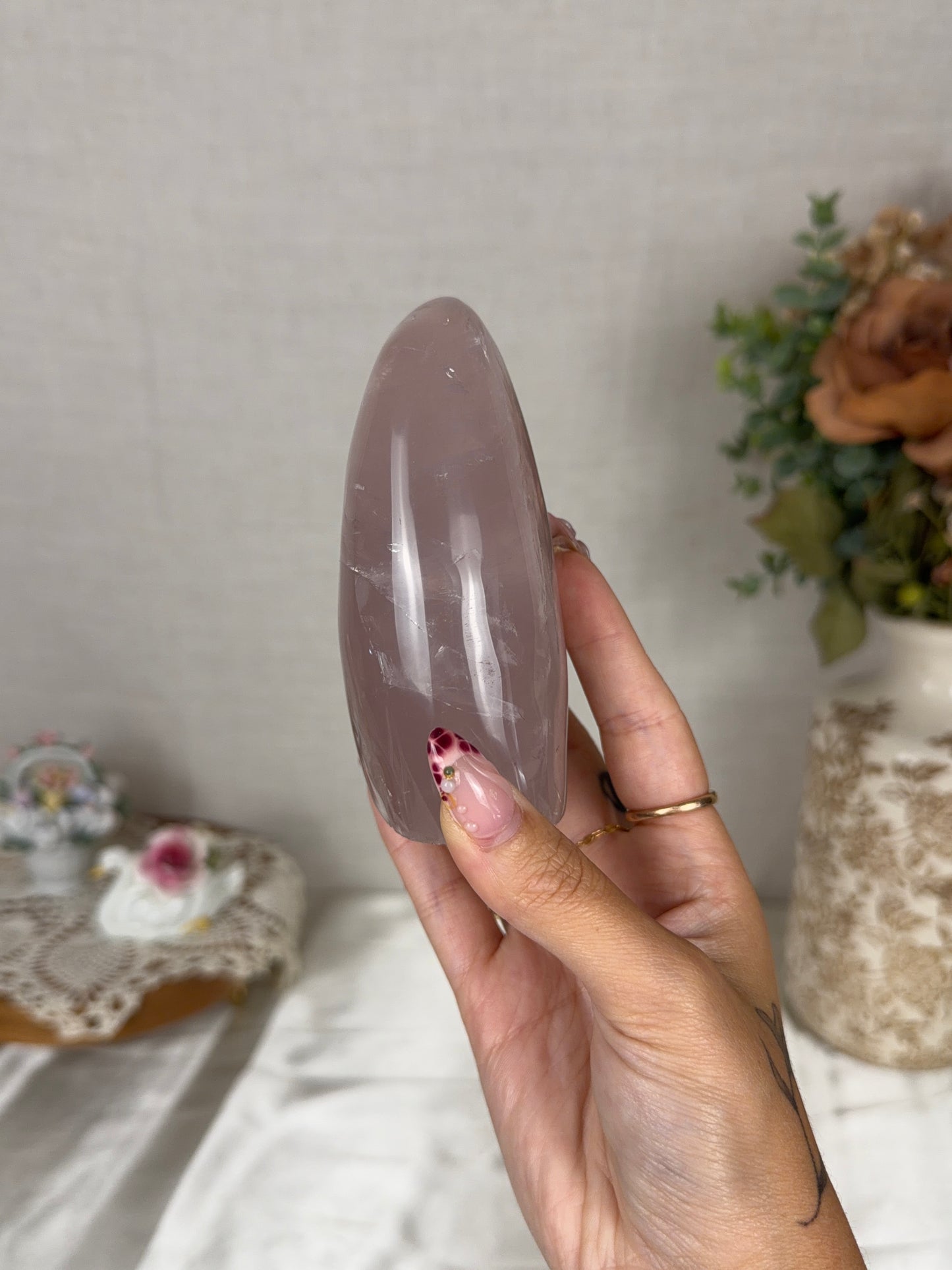 *Star Smoky Lavender Rose Quartz Freeform (55)