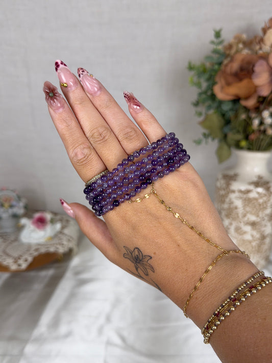 4mm Amethyst Bracelet