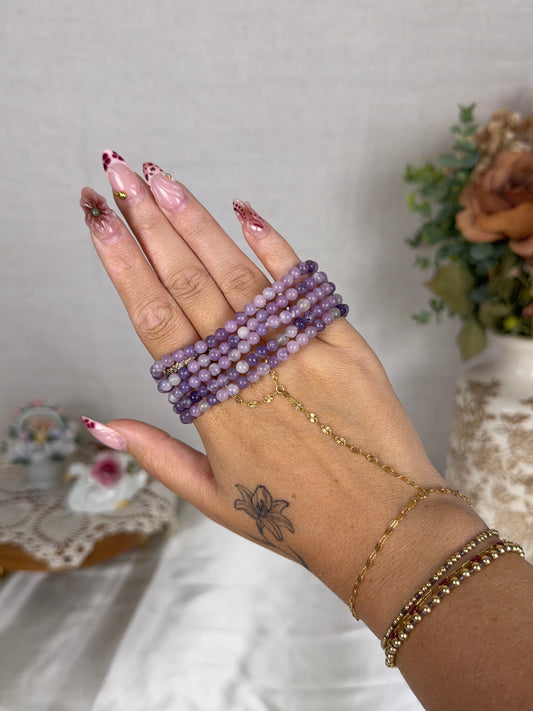 4mm Purple Mica Bracelet