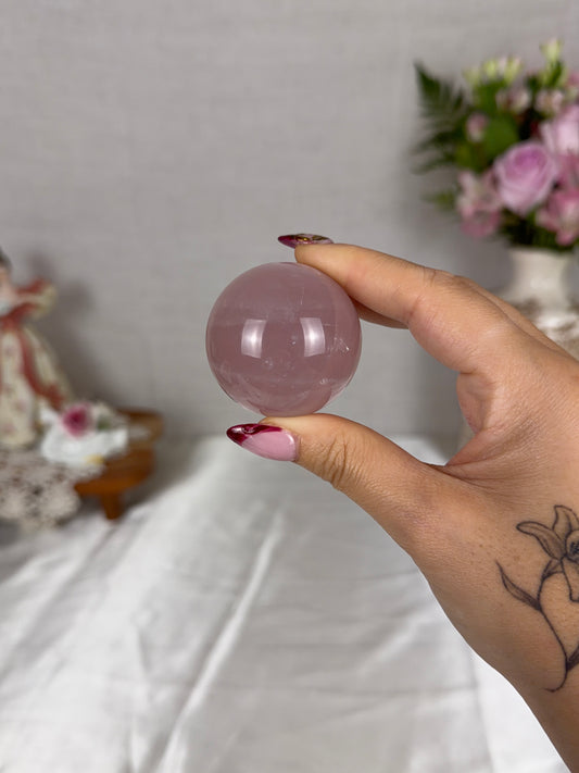 *Purple Pink Star Rose Quartz Sphere (16i)