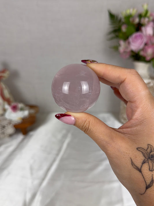 *Watery Lavender Star Rose Quartz Sphere (22L)