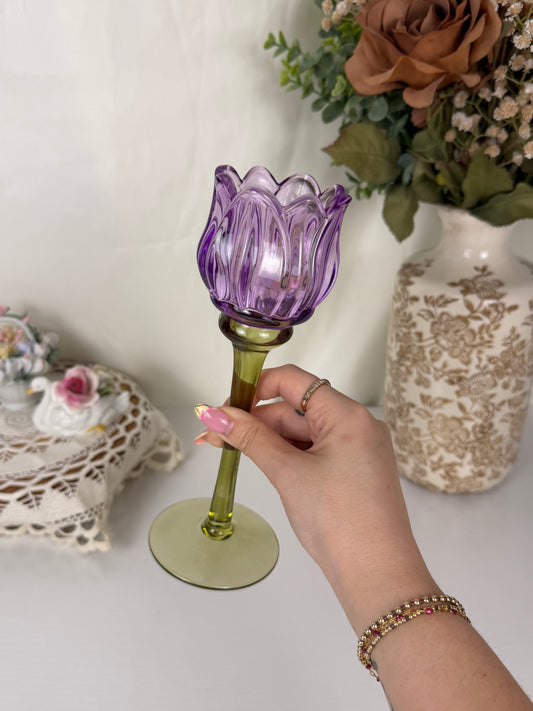Purple Flower Sphere Stand
