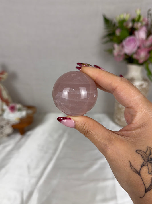 *Smoky Mauve Star Rose Quartz Sphere (18Q)