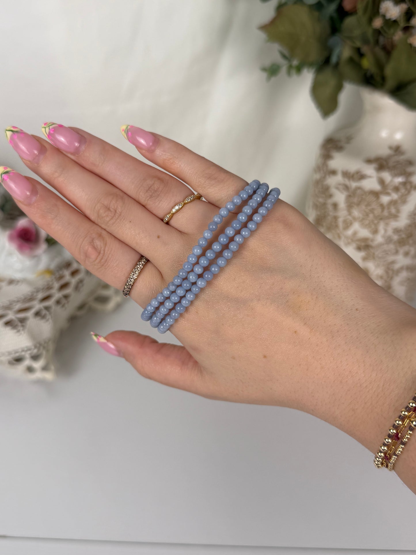 Angelite Bracelet 2mm