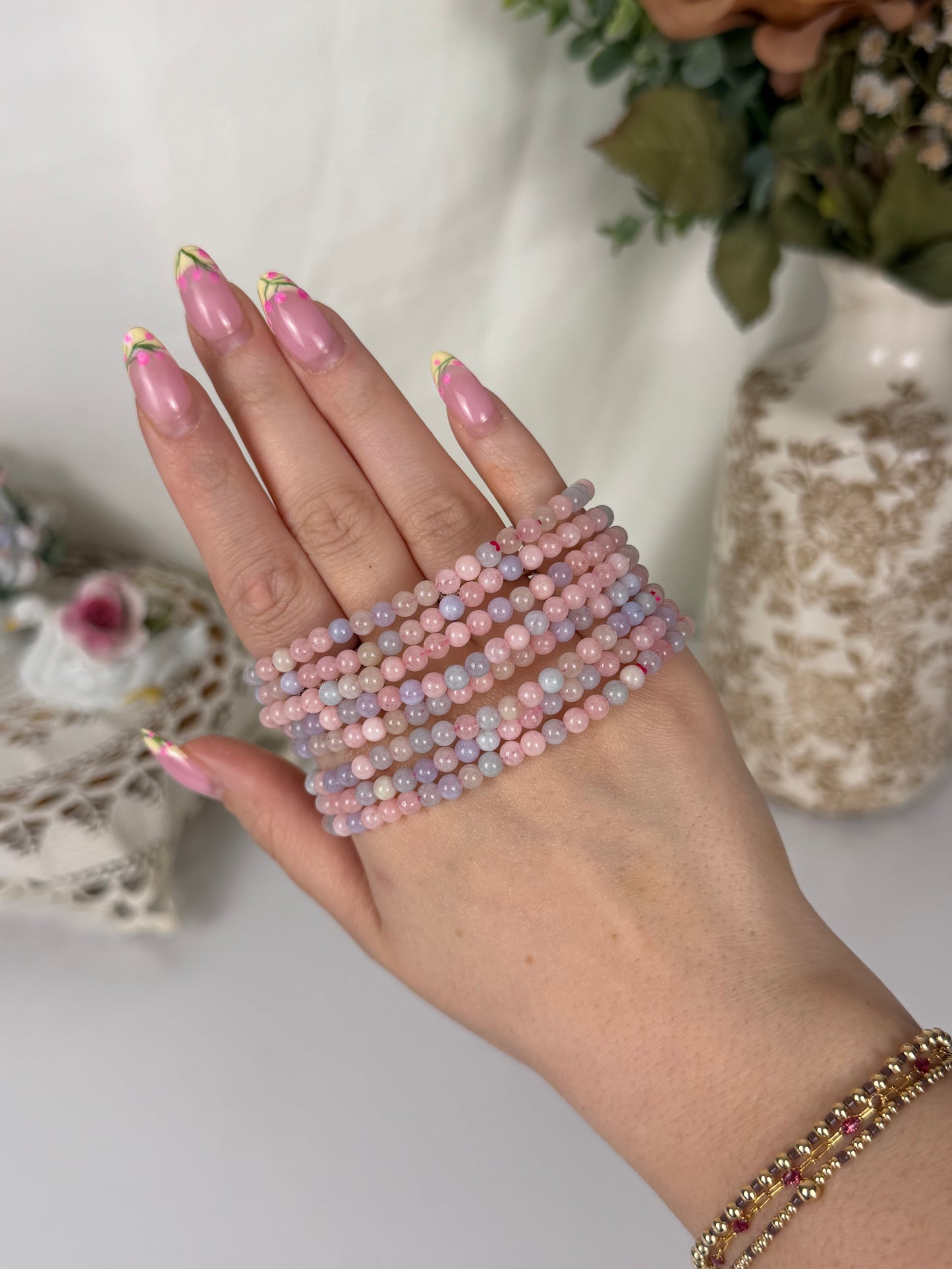 Morganite Bracelet 4mm