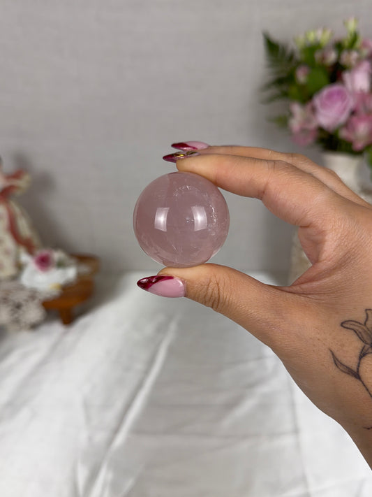 Smoky Pink Rose Quartz Sphere (12Q)