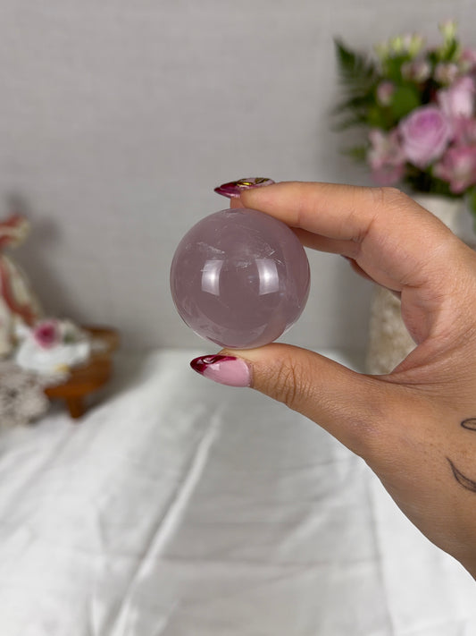 *Watery Lavender Star Rose Quartz Sphere (16W)