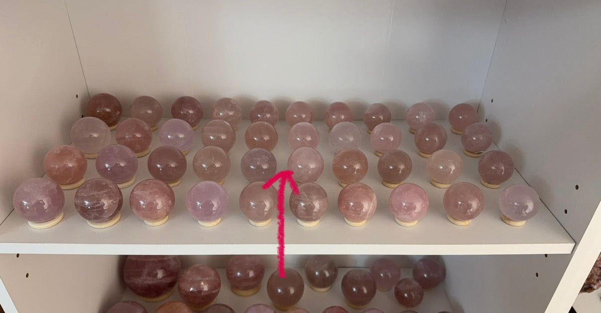 *Star Rose Quartz Sphere (16N)