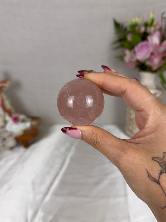 Smoky Pink Rose Quartz Sphere (15W)